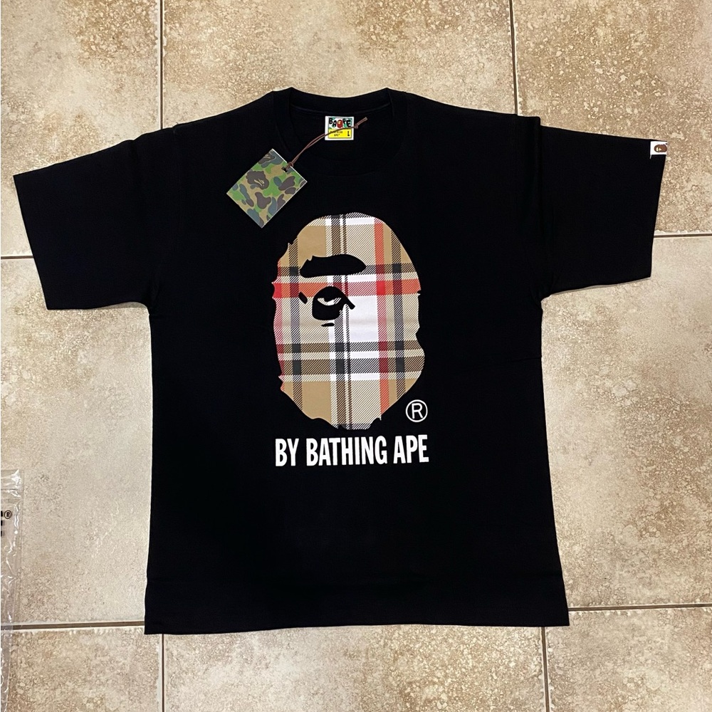 A Bathing Ape Burberry Bape Tee Brand New Size Large